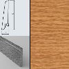 Плинтус шпонированный Burkle Дуб без покрытия 80x16, 1 м.п.