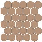 Мозаика из керамогранита Marazzi  63011 Агуста оранжевый матовый 29,7x29,8x0,69 из 30 частей 5,2х6, 1 кв.м.