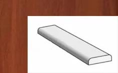 Притворная планка МДФ 2000х30х8мм для дверей ПВХ П-17 Итальянский Орех