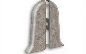 Торцевая заглушка (пара) для плинтуса Идеал Классик-55, К-П55-Тп ) 547 Лофт светло-серый, 55мм