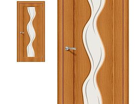 Межкомнатная дверь Браво Винил Start Вираж-2 Milano Vero, стекло Art Glass