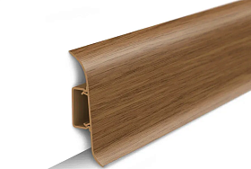 Напольный плинтус Идеал Классик К-П70п (пластиковый с кабель-каналом) 217 Дуб темный, 2200мм/70мм/22мм, 1 м.п.