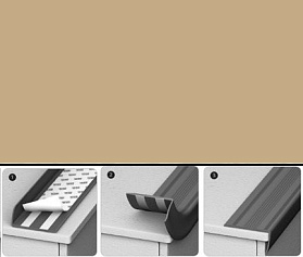 Угол антискользящий Идеал 012 Бежевый 42х2,3х1350 мм