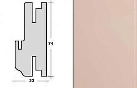 Коробка телескопическая с уплотнителем 2070х74х33мм для дверей Profil Doors серия U, Капучино