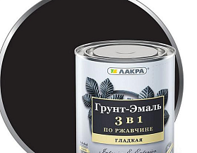 Грунт-эмаль 3в1 ЛАКРА, черный Л-С, 15 кг