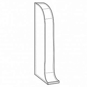 Торцевая заглушка левая к плинтусу Deconika Д-П70-Тп 221 Дуб янтарный, 70мм