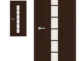 Межкомнатная дверь Браво Эко Шпон Тренд-12 3D Wenge Magic Fog