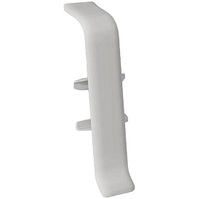 Соединитель для плинтуса Deconika Д-П55-С (пластиковый с кабель-каналом) 002 Светло-серый  55мм