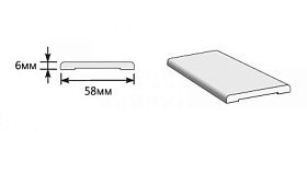 Наличник Прямоугольный для дверей Браво, Л-11 (ИталОрех) для складных дверей