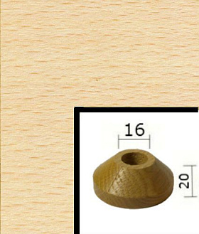 Кольцо массивное для обвода труб Pedross 16х20 Бук