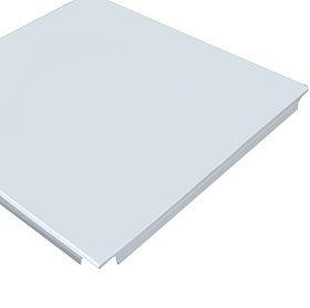 Кассета закрытая алюминиевая Grand Line Tegular 90° 600х600 мм (0.4мм) белая