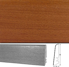 Плинтус шпонированный Tecnorivest Дусси 80х16, 1 м.п.