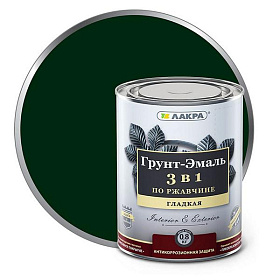 Грунт-эмаль 3в1 ЛАКРА, зеленый мох Л-С, 1.7 кг
