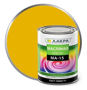 Краска масляная ЛАКРА МА-15, желтый Л-С, 25 кг