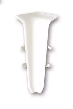 Угол внутренний для плинтуса Deconika Д-П100-В (пластиковый с кабель-каналом) 003 Кремово-белый, 100мм