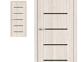 Межкомнатная дверь Браво Эко Шпон Мода-22 Black Line Ash White