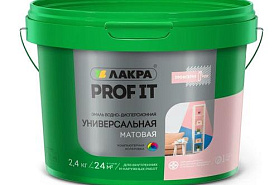 Эмаль универсальная ЛАКРА PROF IT ВД матовая, база А, 0.9 кг