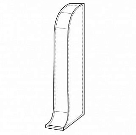 Торцевая заглушка правая к плинтусу Deconika Д-П85-Тп 221 Дуб янтарный, 85мм