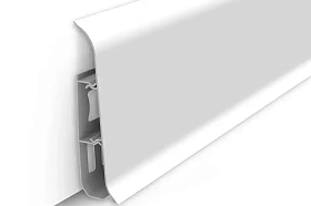 Напольный плинтус Идеал Классик К-П70 (с цельной лицевой частью) 001 Белый, 2200мм/70мм/22мм, 1 м.п.