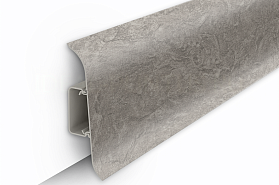 Напольный плинтус Идеал Классик К-П70п (пластиковый с кабель-каналом) 547 Лофт светло-серый, 2200мм/70мм/22мм, 1 м.п.