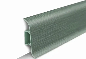 Напольный плинтус Идеал Классик К-П55п (пластиковый с кабель-каналом) 027 Зеленый, 2200мм/55мм/22мм, 1 м.п.