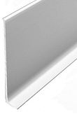 Алюминиевый напольный плинтус Русский профиль, анодированный, серебро матовое, 100х11,12х2500 мм, 1 м.п.