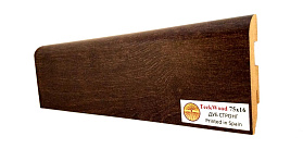Плинтус МДФ TeckWood цветной прямой 75х16мм Дуб Стронг, 1 м.п.