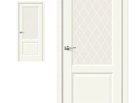 Межкомнатная дверь Браво CPL NC33 Luna, стекло White Сrystal