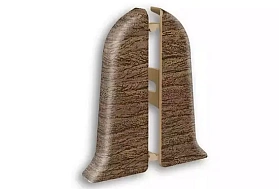 Торцевая заглушка (пара) для плинтуса Идеал Классик-70, К-П70-Тп 291 Орех, 70 мм