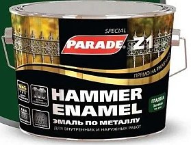 Эмаль по металлу Parade Z1  RAL 6005 зеленый, гладкая  Л-С 0,75л