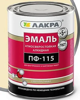 Эмаль ПФ-115 ЛАКРА, кремовый Л-С, 20 кг