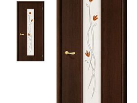 Межкомнатная дверь Браво Финиш Флекс Direct 22Х Л-13 Венге, стекло Фьюзинг