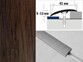 Порог ламинированный разноуровневый В4 41х6-13 Орех