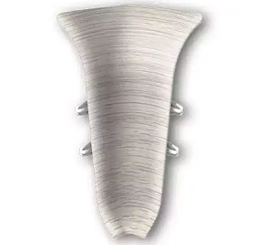 Угол внутренний для плинтуса Идеал Классик-70,К-П70-В 253 Ясень Серый, 70 мм