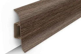 Напольный плинтус Идеал Классик К-П70п (пластиковый с кабель-каналом) 292 Орех миланский, 2200мм/70мм/22мм, 1 м.п.