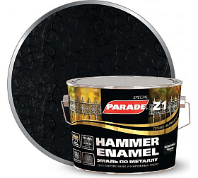 Эмаль по металлу PARADE Z1 гладкая  RAL 9005 Черный Л-С 2,5л