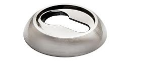 Накладка круглая на ключевой цилиндр Morelli MH-KH SN/BN Комбинация белого никеля и черного никеля