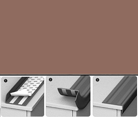 Угол антискользящий Идеал 014 Капучино 42х2,3х1350 мм