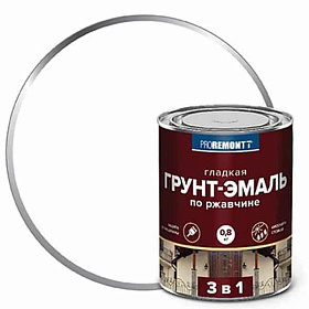 Грунт-эмаль по ржавчине 3 в 1 PROREMONTT белая