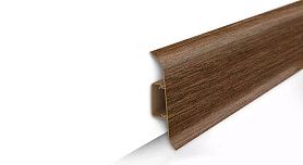 Напольный плинтус Идеал Классик К-П70п (пластиковый с кабель-каналом) 291 Орех, 2200мм/70мм/22мм, 1 м.п.
