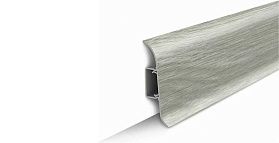 Напольный плинтус Идеал Классик К-П70п (пластиковый с кабель-каналом) 253 Ясень Серый, 2200мм/70мм/22мм, 1 м.п.