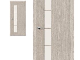 Межкомнатная дверь Браво Эко Шпон Тренд-4 3D Cappuccino Magic Fog