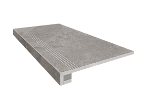 Комплект Estima Terra (Ступень TE02 (33x120) непол. (прямоугол. бортик) c насечкой + Подступенок (14,5x120))