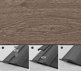 Порог разноуровневый Идеал 208 Дуб Мокко 42х900 (с дюбель-гвоздями)