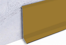 Алюминиевый напольный плинтус Русский профиль, анодированный золото матовый, 60х11,2х2500 мм, 1 м.п