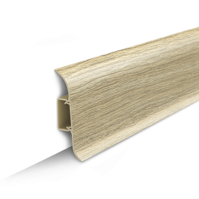 Напольный плинтус Идеал Классик К-П70п (пластиковый с кабель-каналом) 272 Сосна золотистая, 2200мм/70мм/22мм, 1 м.п.
