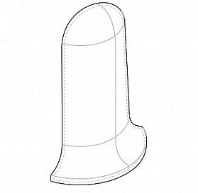 Угол наружный для плинтуса Идеал Классик-55, К-П55-Нк 346 Махагон, 55мм