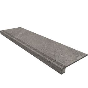Комплект Gabbro (Ступень GB02 (33x120) непол. (прямоугол. бортик) + Подступенок (14,5x120))
