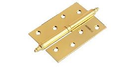 Стальные разъемные дверные петли с короной Morelli правые MS R PG Золото