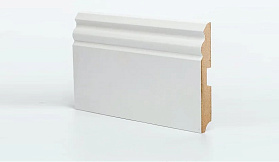 Плинтус МДФ DeArtio Премиум U 105-120 белый 120х16х2050, 1 м.п.